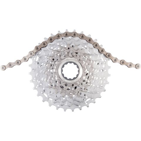 Shimano Shimano XT Kassette CS-M771-10 + Kette CN-HG95 10-fach Verschleißset silber 116 11-34
