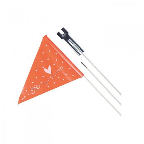 XLC XLC Sicherheitswimpel XLC SF-C02 dreiteilig, weiß/orange 'Love cycling'