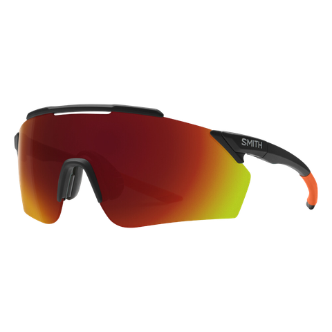 Smith Smith Ruckus Gözlük - Matte Black Cinder (Red Mirror + Contrast Rose Lens)