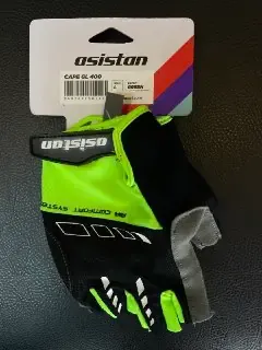 Asistan Asistan Jelli Siyah Yeşil Kısa Parmak Bisiklet Eldiveni L Beden / Bisiklet