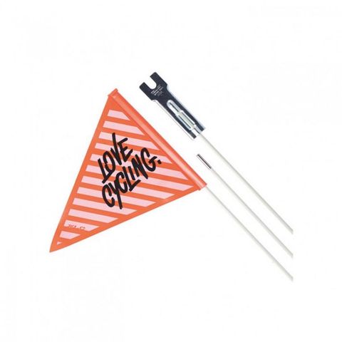 XLC XLC Sicherheitswimpel XLC SF-C02 dreiteilig, schwarz/orange 'Love cyling'