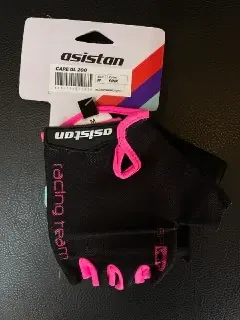 Asistan Asistan Siyah Pembe Kısa Parmak Bisiklet Eldiveni M-Beden / Bisiklet