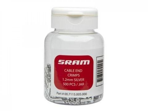 Sram SRAM Schaltkabel-Endkappen 1,2 mm silber 500 Stk - sauberer, langlebiger Schaltzugabschluss
