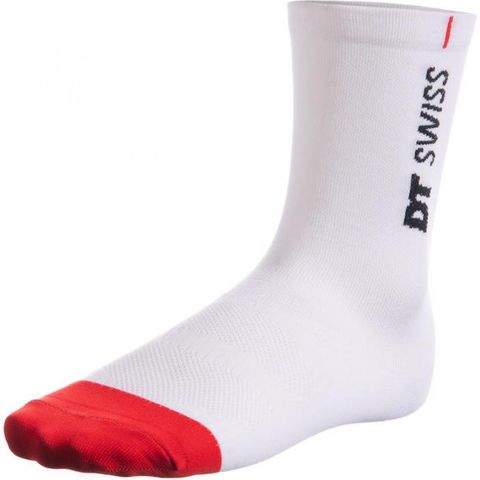 DT Swiss DT Swiss Socken Road S Weiß/schwarz - atmungsaktive Radsocken für maximale Performance