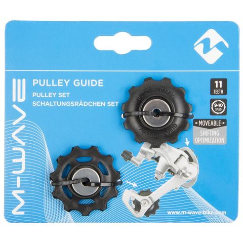 M-Wave MWave M-WAVE Schaltwerkrollen Pulley Guide 11Zähne schwarz Paar