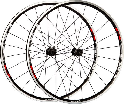 Shimano Shimano WH-R501 Laufradsatz schwarz rot 130 mm 100 mm 28" Shimano Road 100 mm 100 mm 130 mm