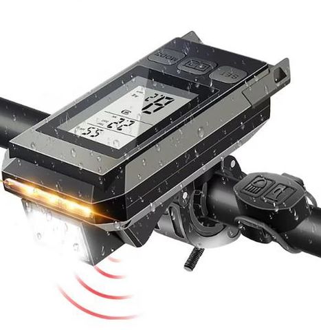 XBYC XBYC 6145 MT-088 Usb Şarjlı Ön Işık Korna Km Saati 450 Lümen