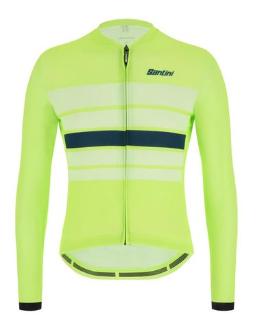 Santini Santini Sleek Bengal Uzun Kollu Bisiklet Forması 2S215075ESLKBENG - NEON YEŞİL-SİYAH / M