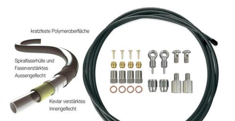 XLC XLC Scheibenbremsleitung 2500mm Universalkit für1 Bremsenset
