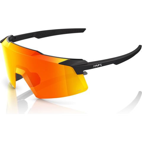 100% 100% Aerocraft Hiper Sportbrille soft tact black hiper red multilayer mirror