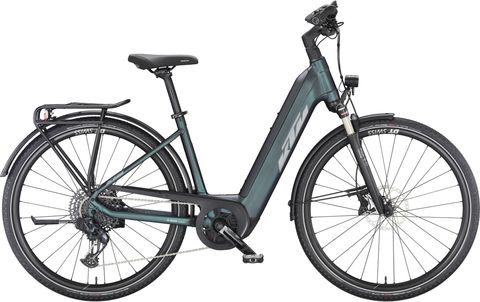 Ktm KTM Macina Sport 710 - 750 Wh - 28 Zoll - Tiefeinsteiger - green purple flip matt (silver+blue) - Größe 56 CM