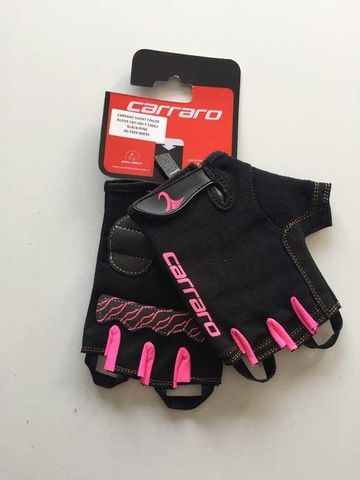Carraro Carraro CRO-004 D Kadın Bisiklet Eldiveni Siyah-Pembe