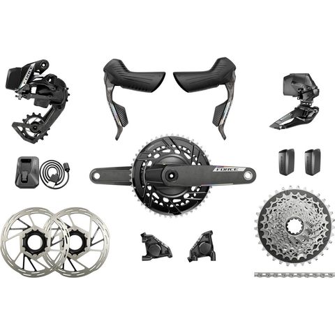 Sram SRAM Force E1 AXS HRD FM Powermeter Gruppe 2x12-fach 33-46 black 160,0 mm 10-28 Anlöt