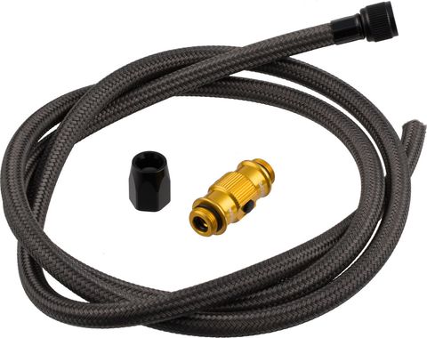 Lezyne Lezyne Ventilschlauch mit ABS Flip-Thread Chuck für Pressure und MFD Pumpen schwarz gold