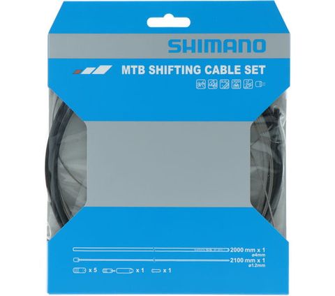 Shimano Shimano MTB Schaltzug-Set Edelstahl, 2000 mm Hülle - schwarz