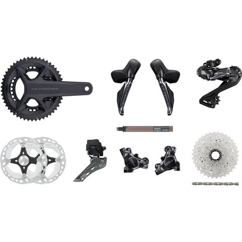Shimano Shimano Ultegra Di2 R8150 Gruppe 2x12 anthrazit 34-50 11-34 ohne 172,5 mm Anlöt