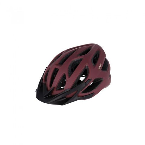 XLC XLC Fahrradhelm BH-C33, Größe 54-58 cm, tuscan red/beige, In-Mould-Konstruktion, 24 Belüftungsöffnungen, verstellbare Y-Gurtbänder, Insektennetz