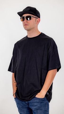 Pyke Siyah Pyke Oversize Tişört - STD / L