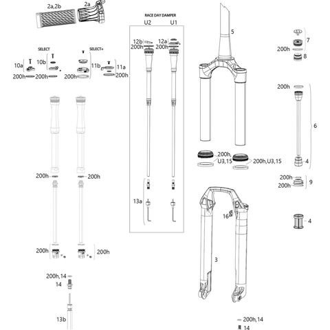 RockShox RockShox Ersatzteile SID SL 32 mm Select Select Ultimate C1 2021 6 80 mm