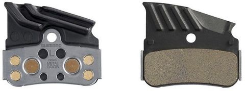 Shimano Shimano Scheibenbremsbeläge N04C Metall mit Kühlrippen - schwarz - Größe 1 Paar