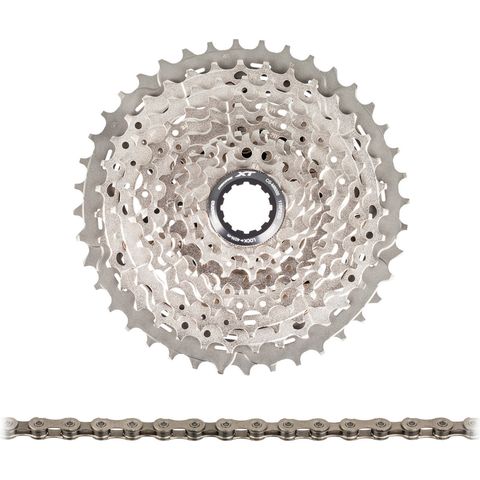 Shimano Shimano XT Kassette CS-M8000 + Kette CN-HG701 11-fach Verschleißset silber 116 11-40