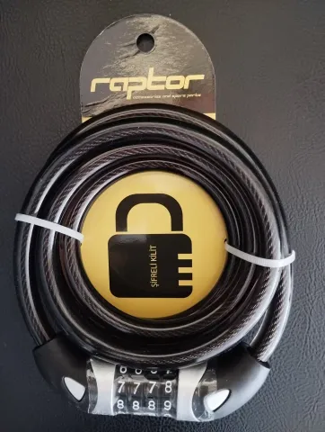 Raptor Raptor 12*180 Şifreli Bisiklet Kiliti 4 Haneli/ Bisiklet