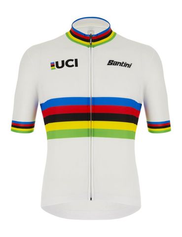 Santini Santini UCI WORLD CHAMPION Polartec Kumaşlı Erkek Bisiklet Forması RE94075CWORLDECO
