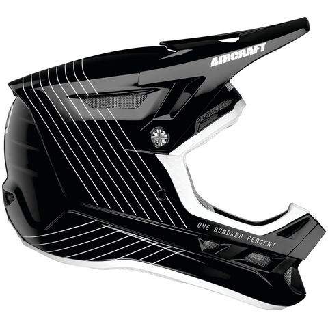 100% 100% Aircraft Composite Fullface Kask - Siyah