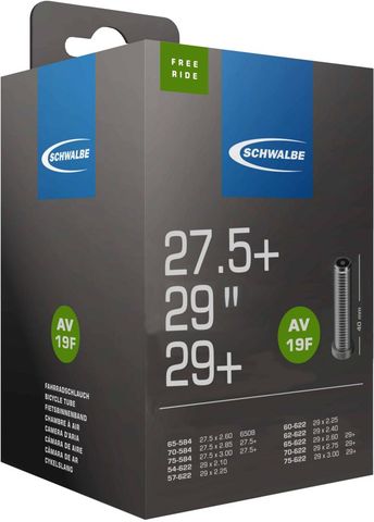 Schwalbe Schwalbe AV19F TR4 Freeride Schlauch 27,5/29 Zoll - 40 mm - schwarz - Größe 54/75-584/622