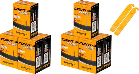 Continental Continental Schlauch MTB 29 - 10 Stück + 2 Reifenheber gratis SV 47-622 bis 62-622 28-29 x 1,75-2,5 SV 42 mm 42 mm