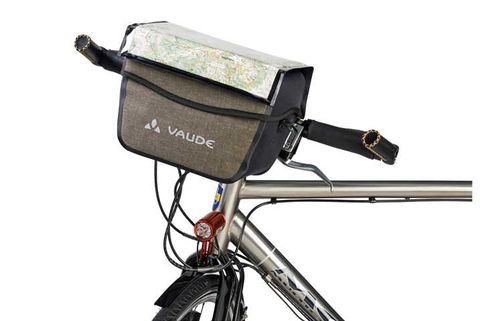 Vaude Vaude Aqua Deluxe Box Bisiklet Gidon Çantası Su Geçirmez Kahverengi Siyah