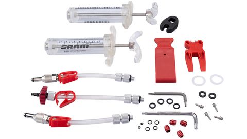 Sram SRAM ontluchtingsset Professional zonder DOT 5.1 remvloeistof transparant/rood