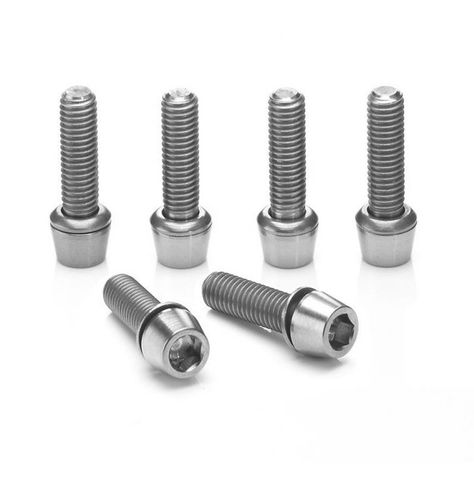 Ritchey Ritchey Comp 4Axis Vorbauschrauben, 6 Stück, Edelstahl, Silber  Original-Ersatzschrauben für WCS 4Axis Vorbauten, konischer Kopf für Gewichtsersparnis