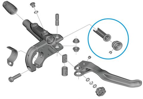 Shimano SHIMANO Membran-Einheit BL-T8100 - Ersatzteil für BL-T8100 Bremshebel, 8 g
