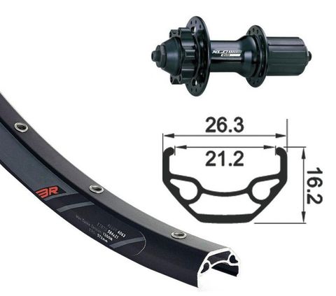 XLC XLC RW-A06 Hinterrad 26 Zoll 6-Loch 32 Loch schwarz