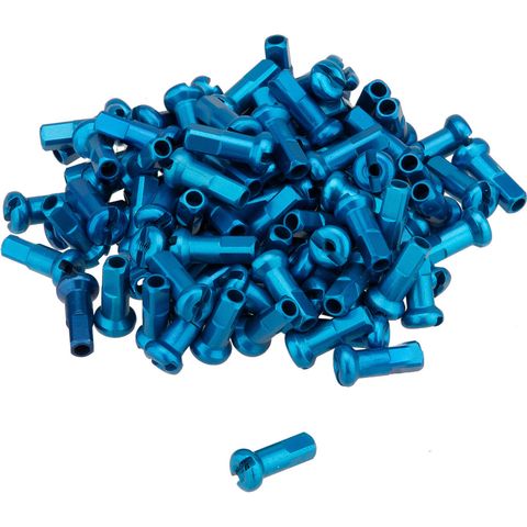 DT Swiss DT Swiss Alu-Nippel 2,0 mm - 100 Stück blau 12 mm