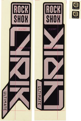 RockShox RockShox Decal Kit Aufklebersatz für Lyrik Ultimate ab Modell 2023 gloss black matte copper foil
