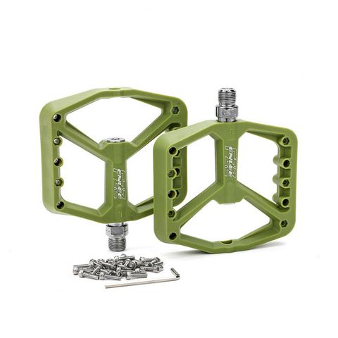 Enlee Enlee NY-02 110x100mm Mtb Naylon Fiber Platform Pedal Yeşil