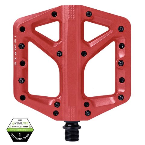 Crank brothers Crank Brothers Pedal Stamp 1 Platform Pedal Kırmızı Sağ Sol / Bisiklet