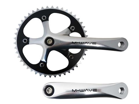 M-wave M-Wave Single Speed Kurbelsatz - Silber matt 44 Zähne