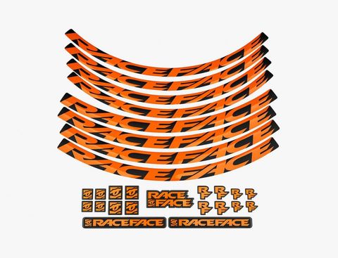 Race Face Race Face Laufrad Decal Set, large, orange - stylisches Upgrade für dein Laufrad