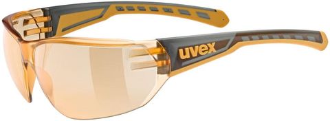 Uvex Uvex Equate Sportbrille smoke-orange mit orangefarbenen Gläsern, 100% UV-Schutz, verstellbare Softbügel und Soft-Nasenpads für optimalen Tragekomfort