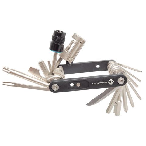 M-Wave M-WAVE Pocket F21 Multitool - vielseitiges Fahrrad-Multitool mit 21 Funktionen, kompakt & robust