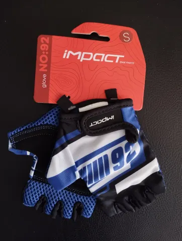 Impact İMPACT NO:92 Parmaksız Bisiklet Eldiveni Mavi Beyaz S Beden