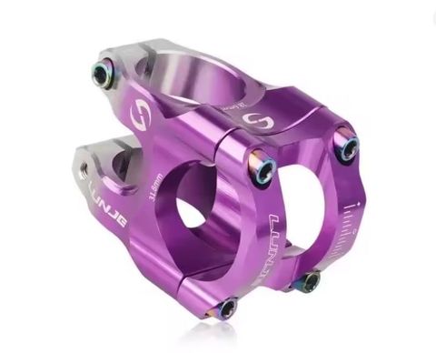 Lunje Lunje 31.8x35mm Alüminyum Gidon Boğazı Mor-Gri