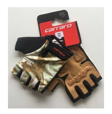 Carraro Carraro Kısa Parmak Eldiven CR-2117 Kahverengi Kamuflaj -L Beden-