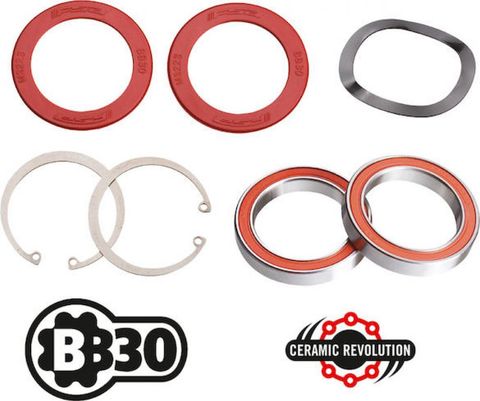 Fsa FSA Innenlager Road BB30 68/73 Ø 30 mm Rot - leichtlaufendes Tretlager für Rennräder