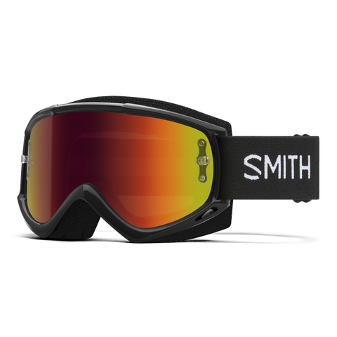 Smith Smith Fuel V.1 MAX MTB Goggle Gözlük - Black (Red Mirror + Clear Lens)