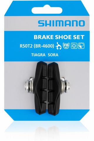 Shimano Shimano Bremsschuhe R50T2 50 mm für Rennbremse BR-4600/4500/3400/R450 - sichere Bremsleistung bei Nässe und Trockenheit