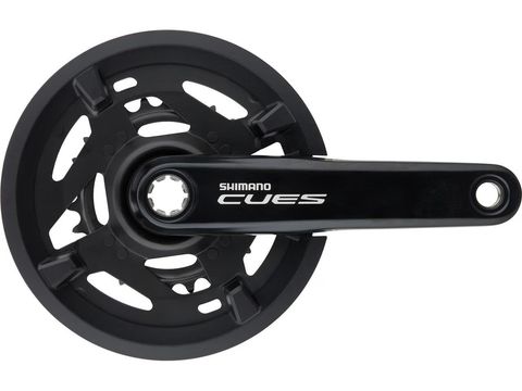 Shimano Shimano Cues FC-U4010-2 175mm 46-30T 2x9/10s Uyumlu Kapaklı Aynakol Siyah